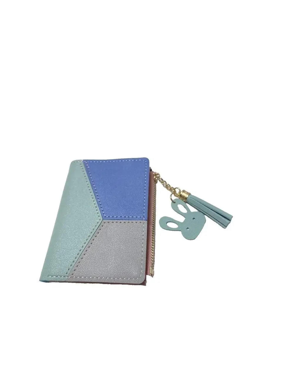 Womens Wallet New Pink Rabbit Design Cute Bifold Card Holder Zipper Coin Purse